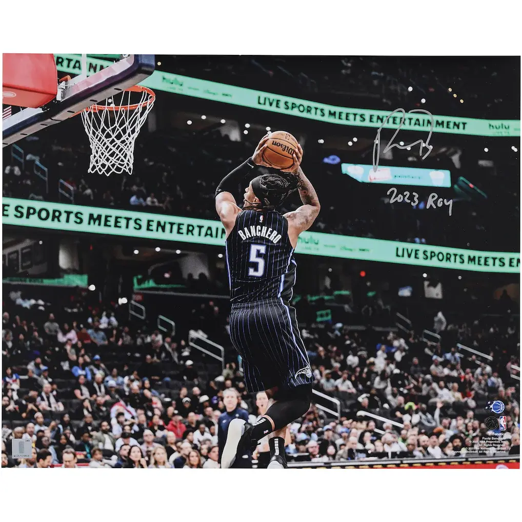 Paolo Banchero Signed Orlando Magic Dunk 16" x 20" Photograph with "2023 ROY"