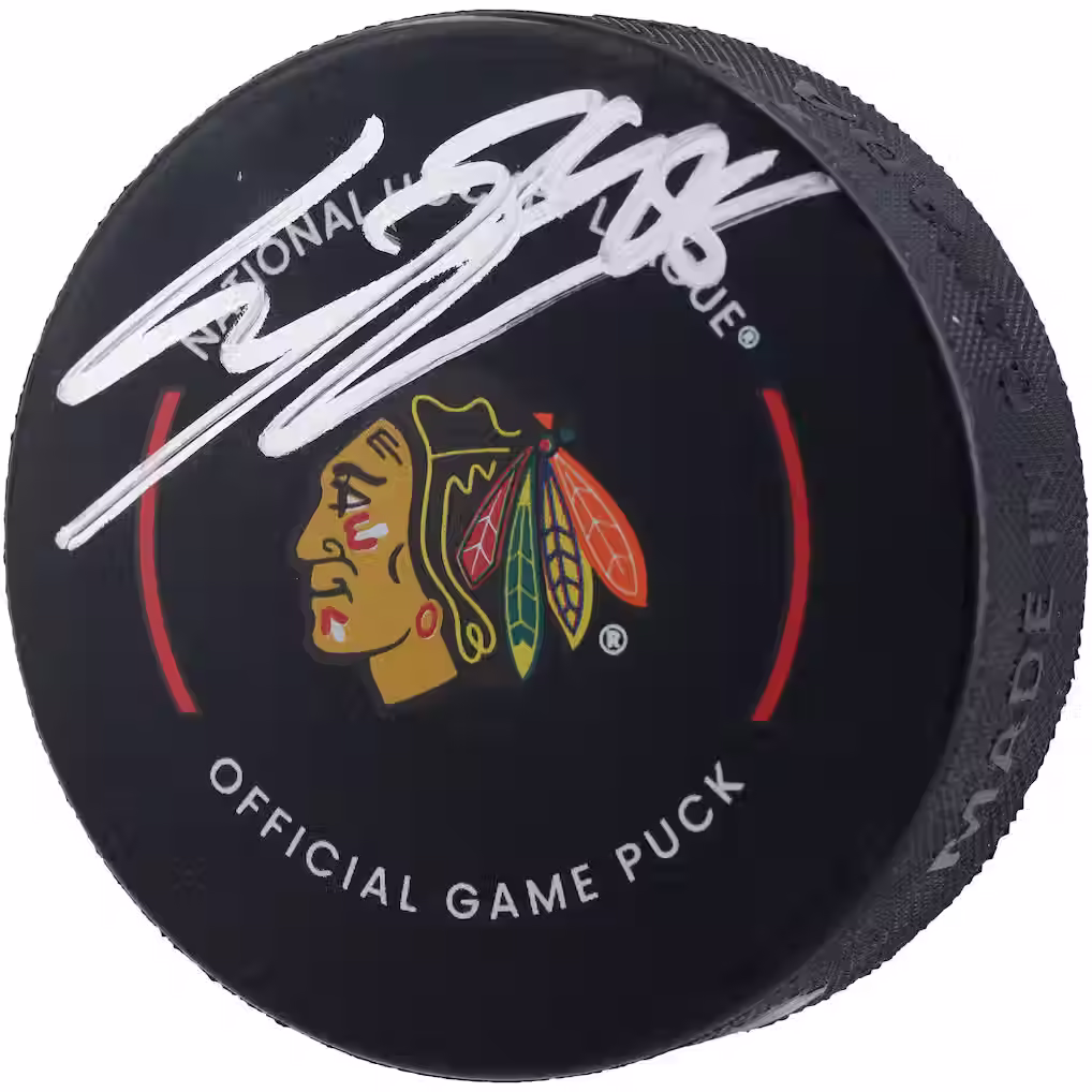 Connor Bedard Signed Chicago Blackhawks Official Game Puck