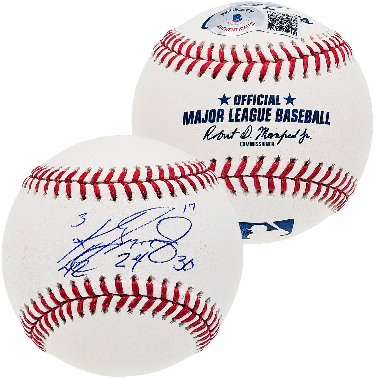 Ken Griffey Jr. Signed Official MLB Baseball Seattle Mariners Career Uniform Num