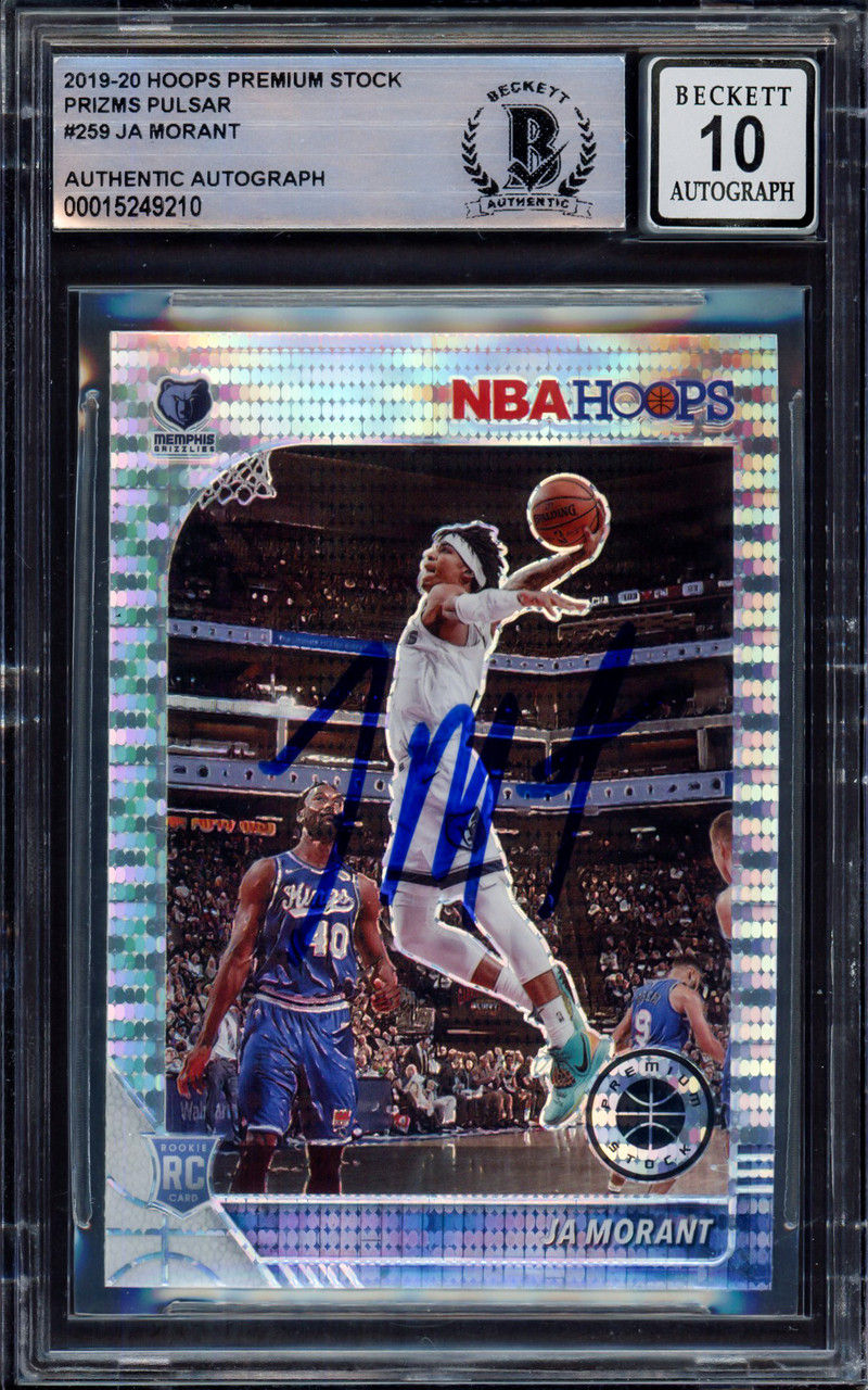 Ja Morant Signed Memphis Grizzlies 2019-20 Premium Prizms Pulsar Rookie Card