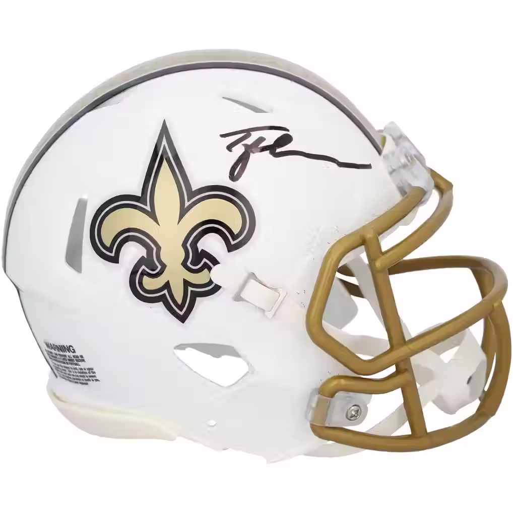 Tyler Shough Signed New Orleans Saints Riddell Alternate Speed Mini Helmet