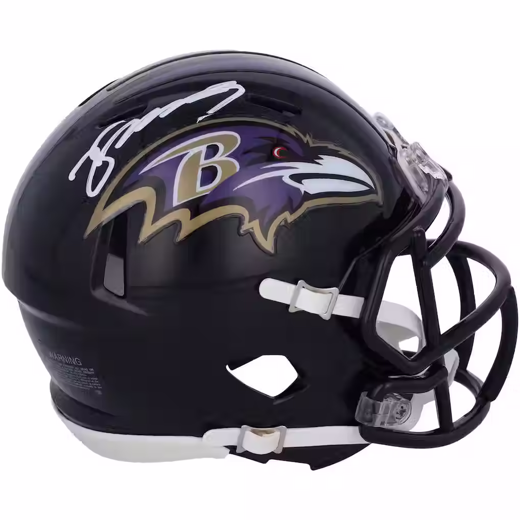 Zay Flowers Signed Baltimore Ravens Speed Mini Helmet