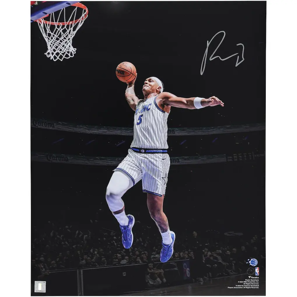 Paolo Banchero Signed Orlando Magic Dunk Spotlight 16" x 20" Photograph