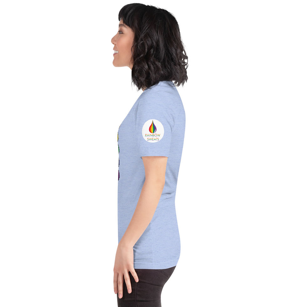 Thumbnail: Women's Rainbow Exercise T-Shirt - 6 LGBTQ+ Barbells