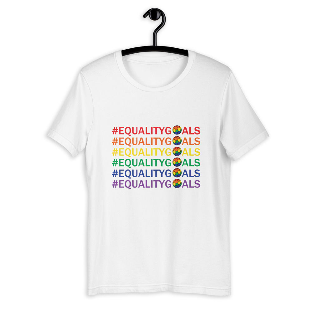 Equality Goals Hashtag LGBTQ+ Football T-Shirt