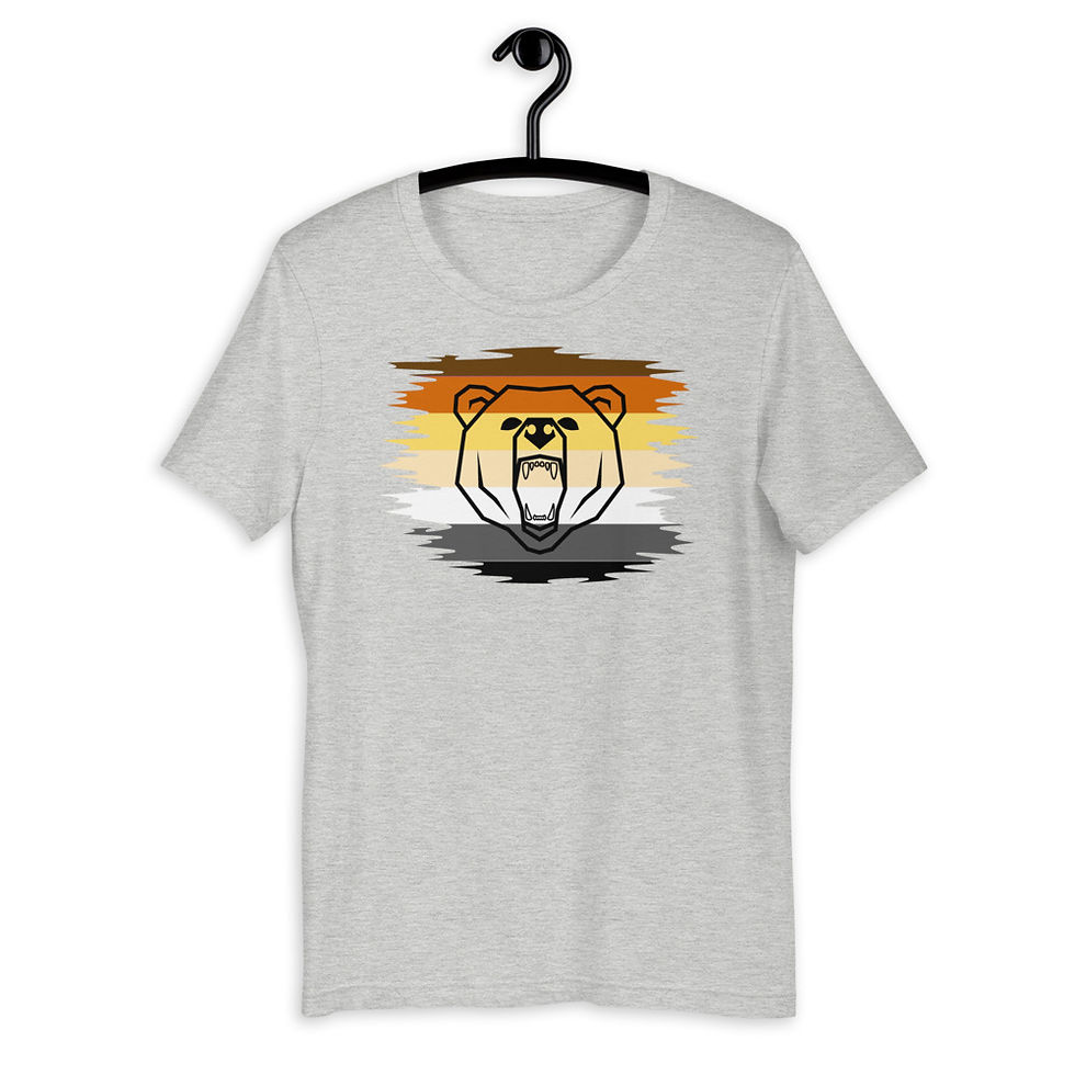 Thumbnail: Snarling Bear on Ripped Bear Flag T-Shirt 