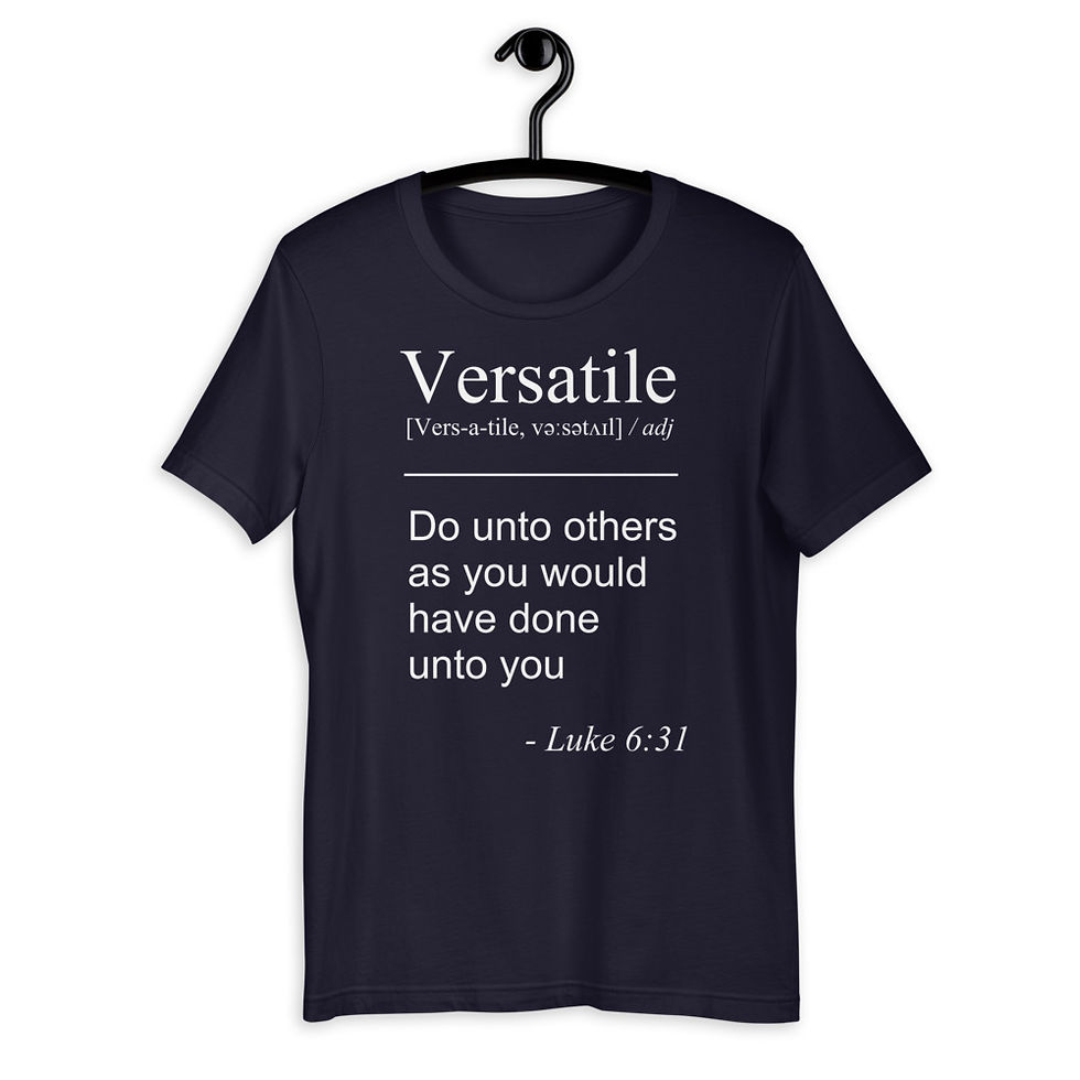 Thumbnail: Versatile Definition Funny Bible LGBTQ+ Gay Mens T-Shirt