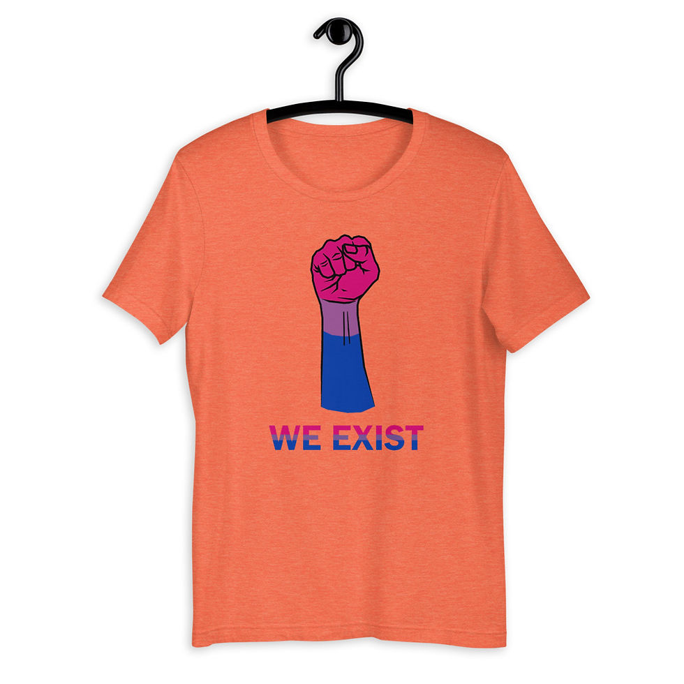 Thumbnail: We Exist Bisexual Pride Flag Colour T-Shirt