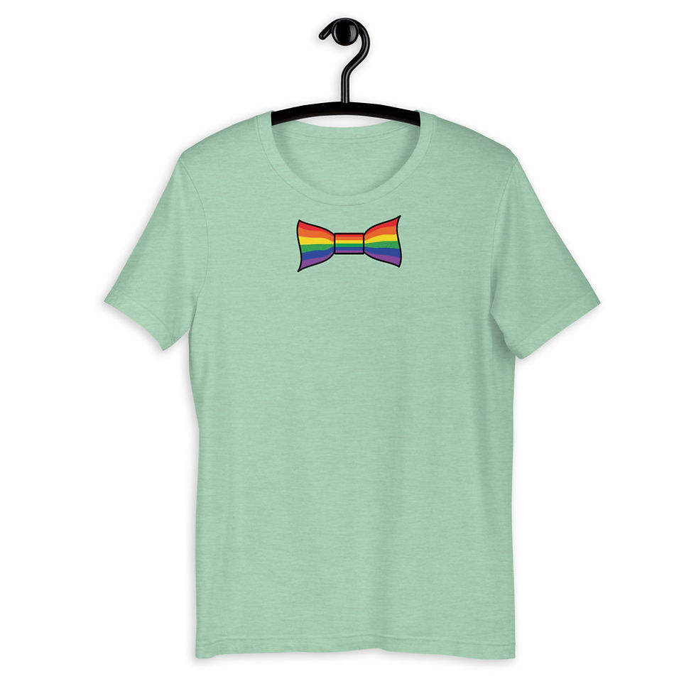 Thumbnail: LGBTQ+ Rainbow Bow Tie T-Shirt