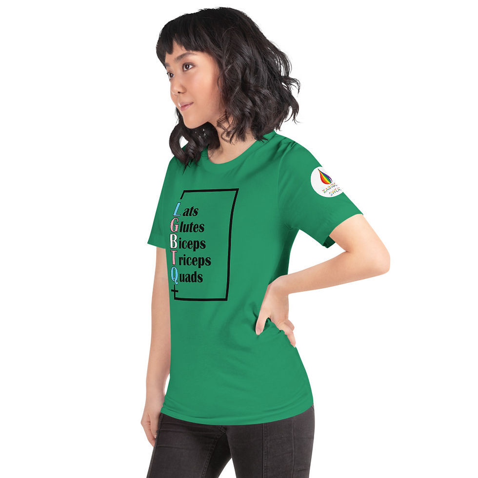 Thumbnail: M2R Trans Woman Exercise Gym T-Shirt - LGBTQ+ Acrosstic