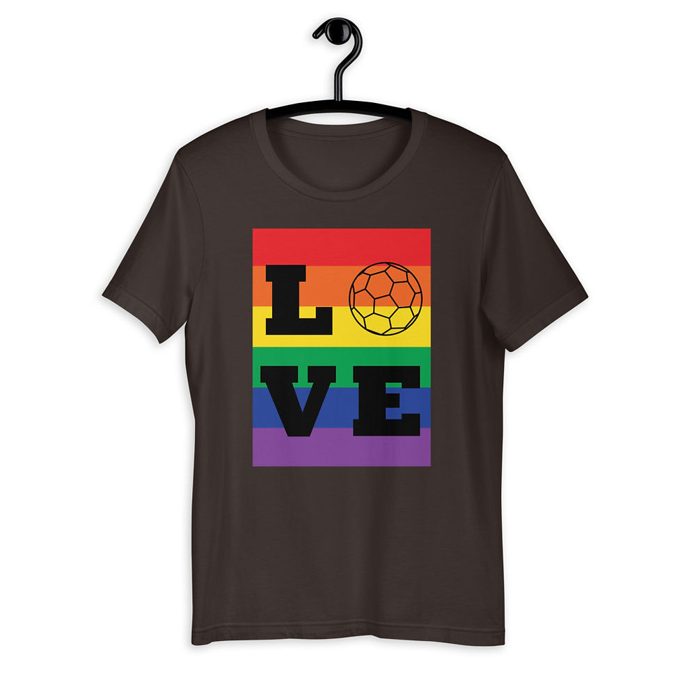 Thumbnail: LGBTQ+ Love Football Rainbow Flag T-Shirt