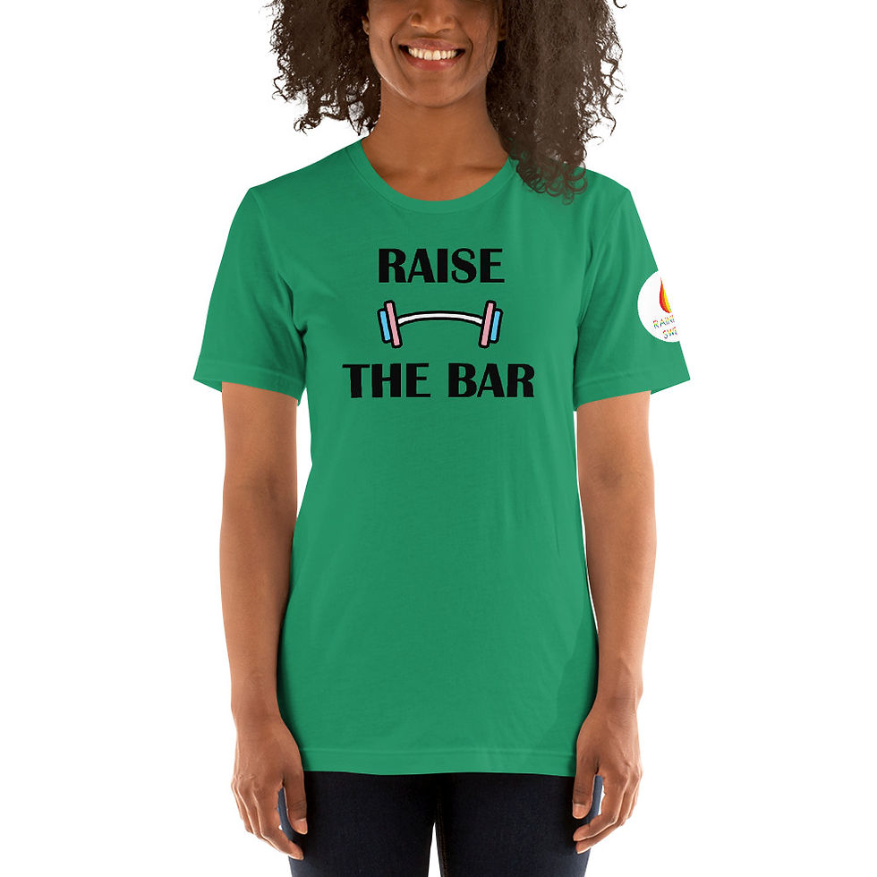 Thumbnail: M2F Trans Woman Workout T-Shirt - Raise the Bar