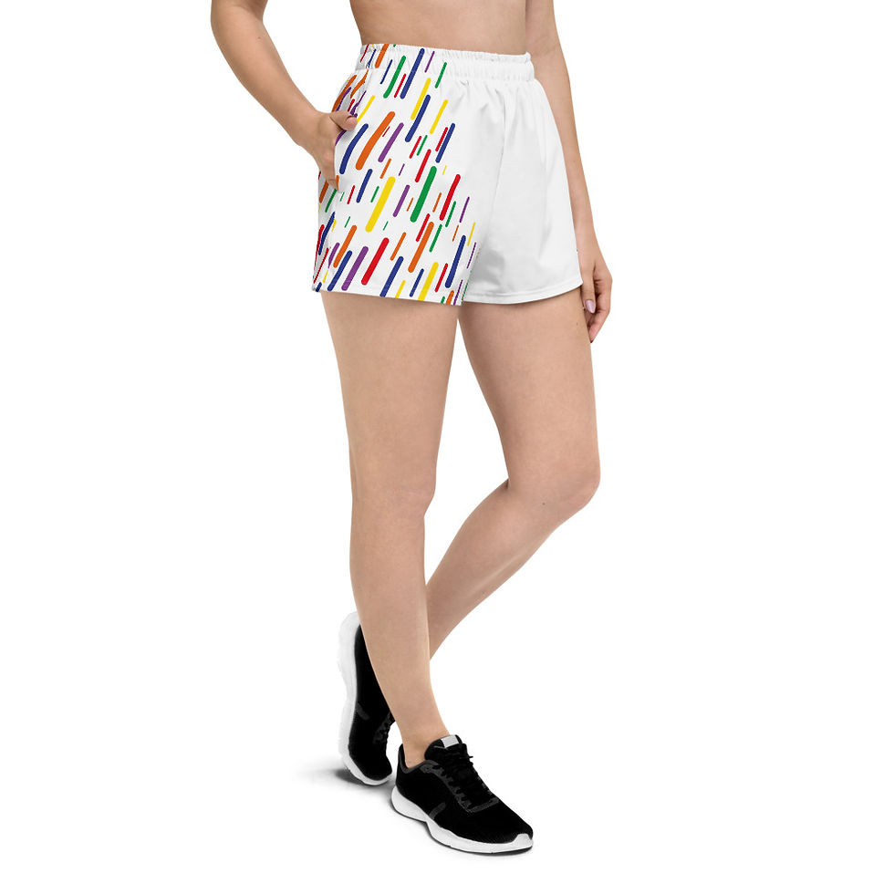 Thumbnail: Women's LGBTQ+ Rainbow Short Stripe Sports Shorts