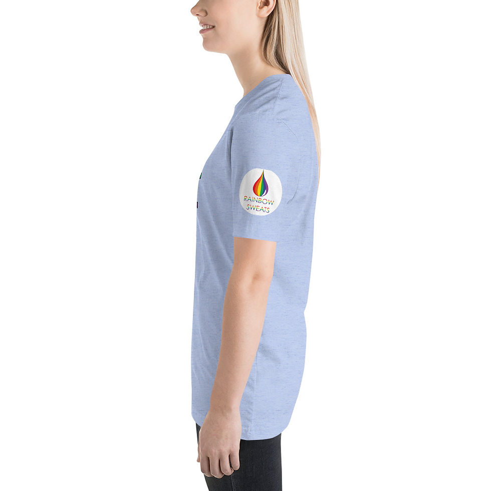 Thumbnail: Women's Rainbow Gym Workout T-Shirt - 8 LGBTQ+ Dumbbells