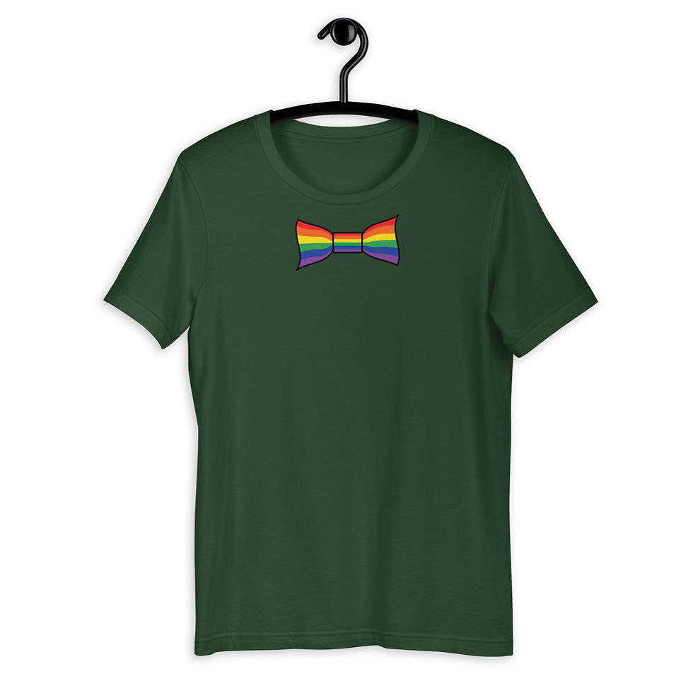 Thumbnail: LGBTQ+ Rainbow Bow Tie T-Shirt