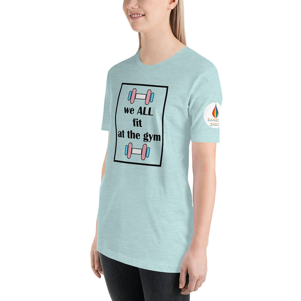 Thumbnail: M2F Trans Women's Fitness T-Shirt - We all fit at the gym