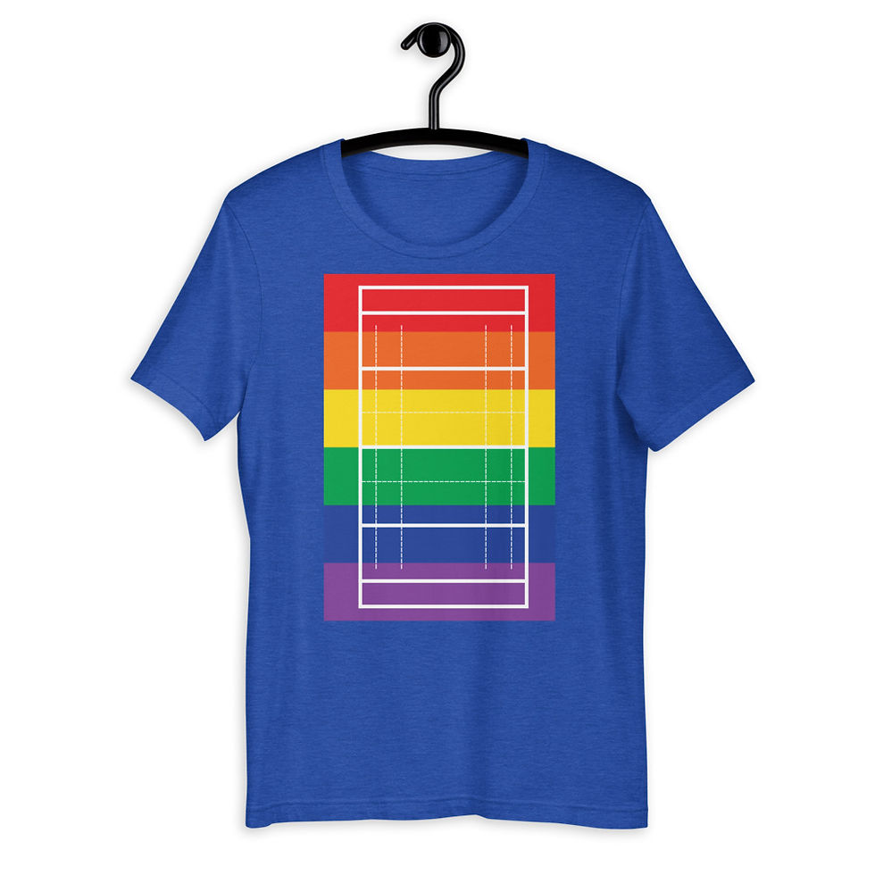 Thumbnail: LGBTQ+ Rainbow Rugby Outline T-Shirt