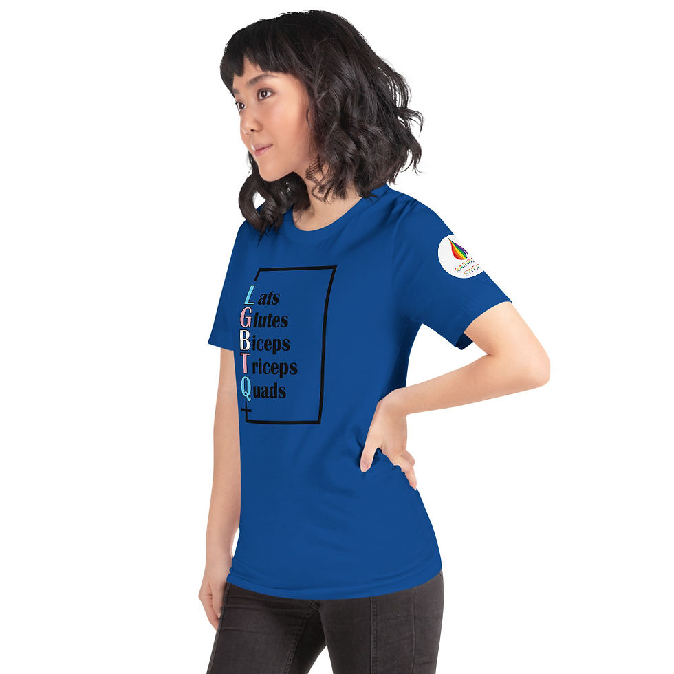 Thumbnail: M2R Trans Woman Exercise Gym T-Shirt - LGBTQ+ Acrosstic