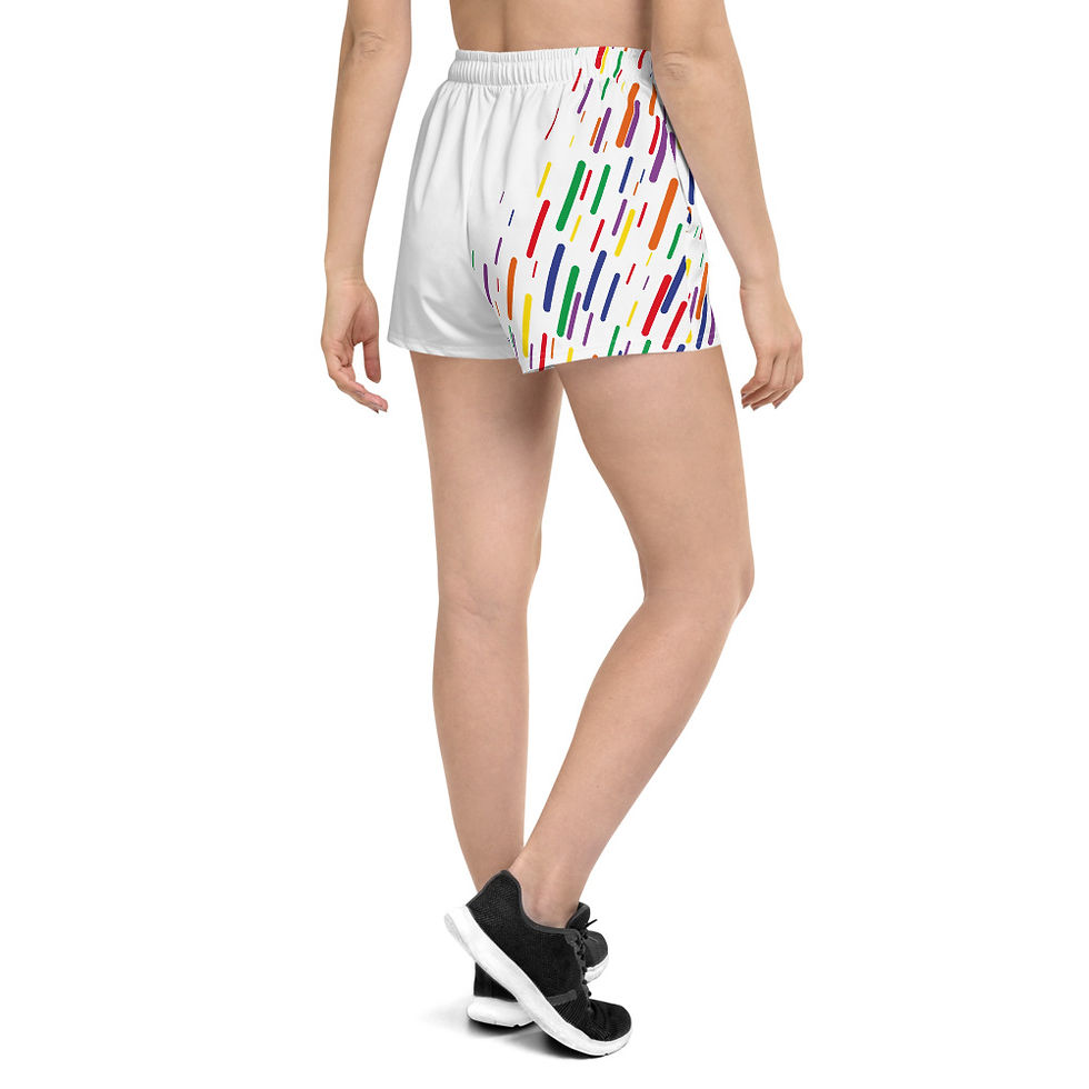 Thumbnail: Women's LGBTQ+ Rainbow Short Stripe Sports Shorts