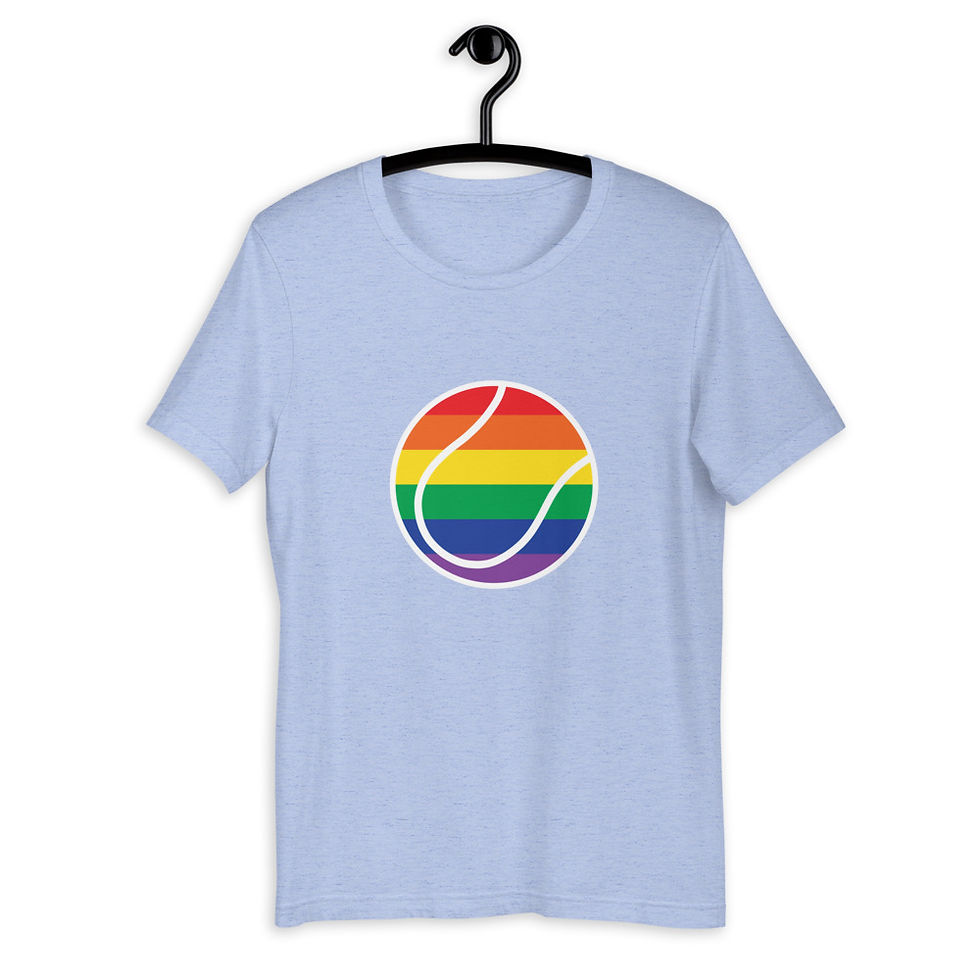 Thumbnail: LGBTQ+ Rainbow Tennis Ball Logo T-Shirt