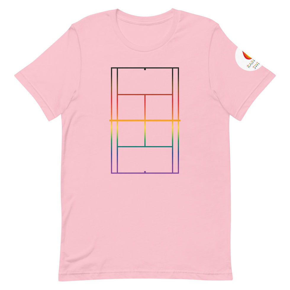 Thumbnail: LGBTQ+ Gay Men's Rainbow Tennis T-Shirt
