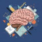 neuroscience brain thinking science and art painting overlap recognition