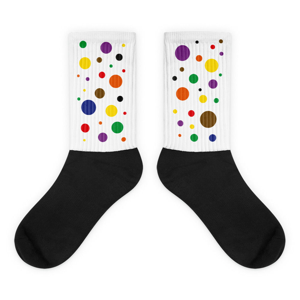 Men's LGBTQ+ Rainbow Coloured Polka Dot Socks