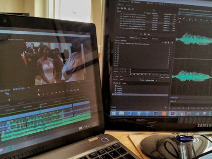 Onto the sound edit of Leanne & Carl's wedding video. Can get a bit tricky!