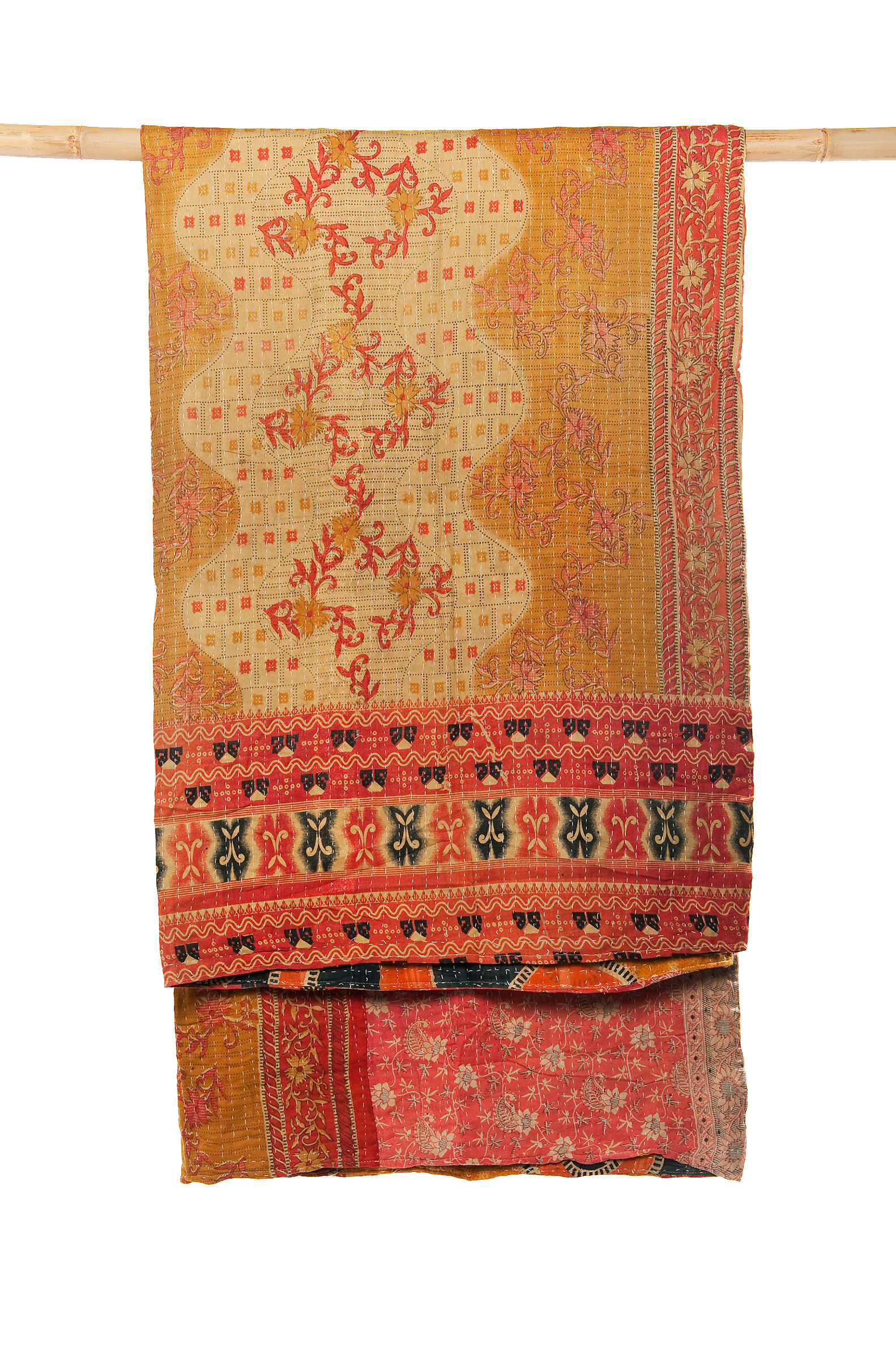 one of a kind reversible quilt hand crafted in India