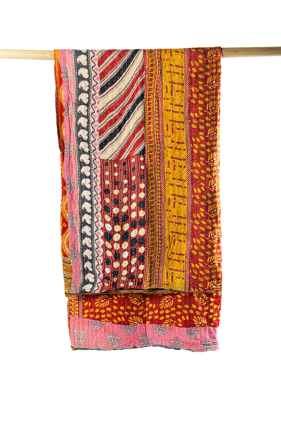 one of a kind reversible quilt hand crafted in India