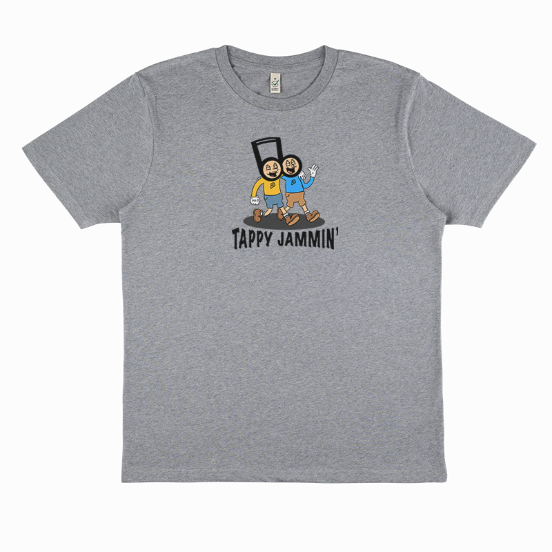 'Tappy Jammin' Charity T-Shirt Pre-order Grey