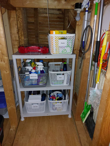 organized supply closet
