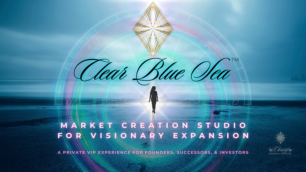 Our Market Creation Studio where you become the peerless Clear Blue Sea, a category of one