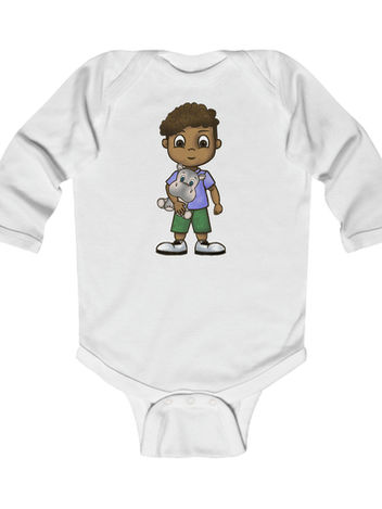 "Carlos and his siste Missy" Book character Infant Long Sleeve Bodysuit