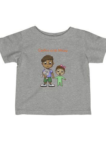 "Carlos and His Messy sister Missy" Book Infant Fine Jersey Tee