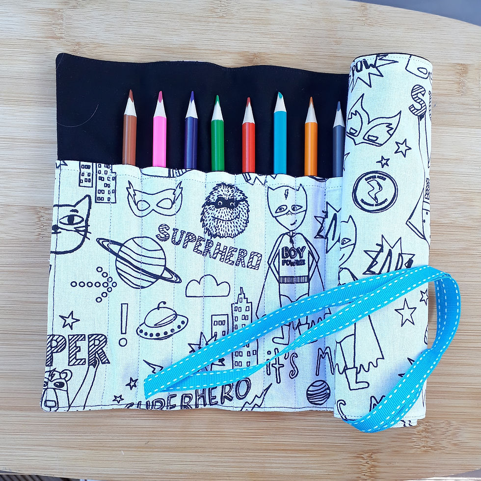 Pochette à colorier "Super-héros"