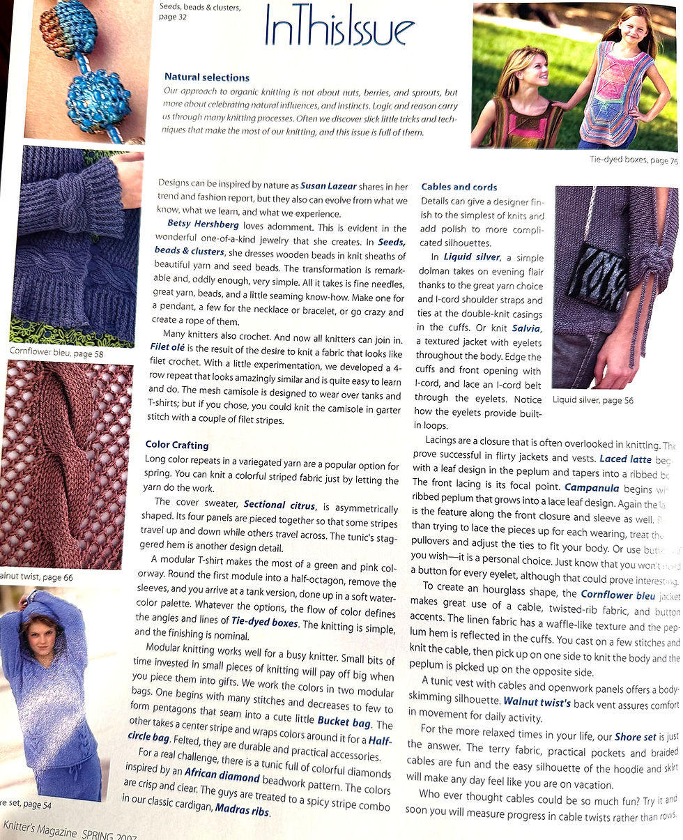 Thumbnail: Magazine - Knitters, 2007 Spring, K86
