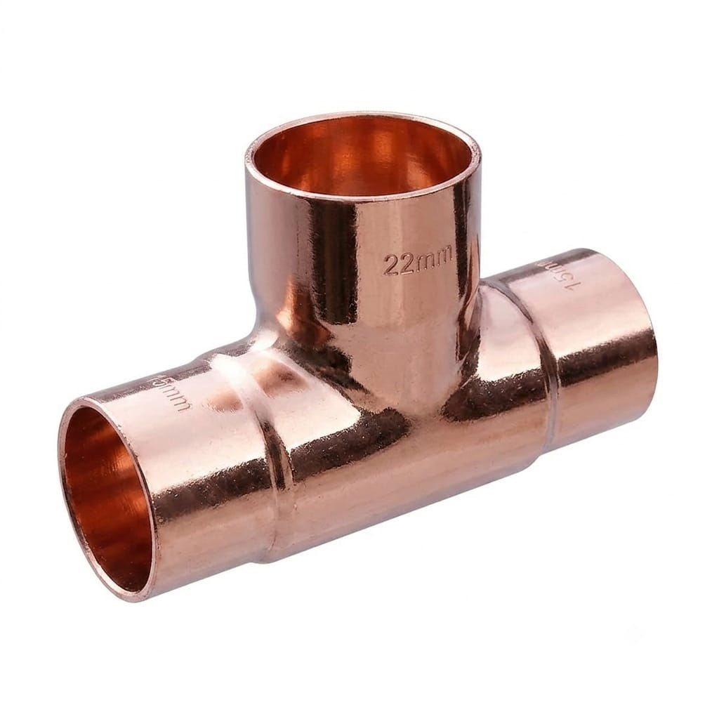 End Feed 15mm x 22mm x 15mm Reducing Tee