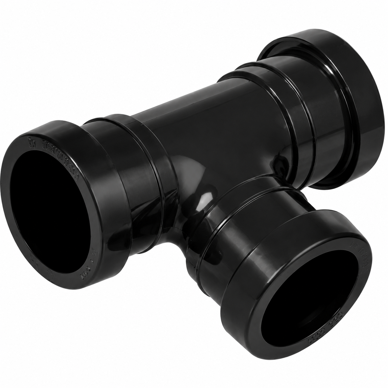 Push Fit 32mm Equal Tee - Black