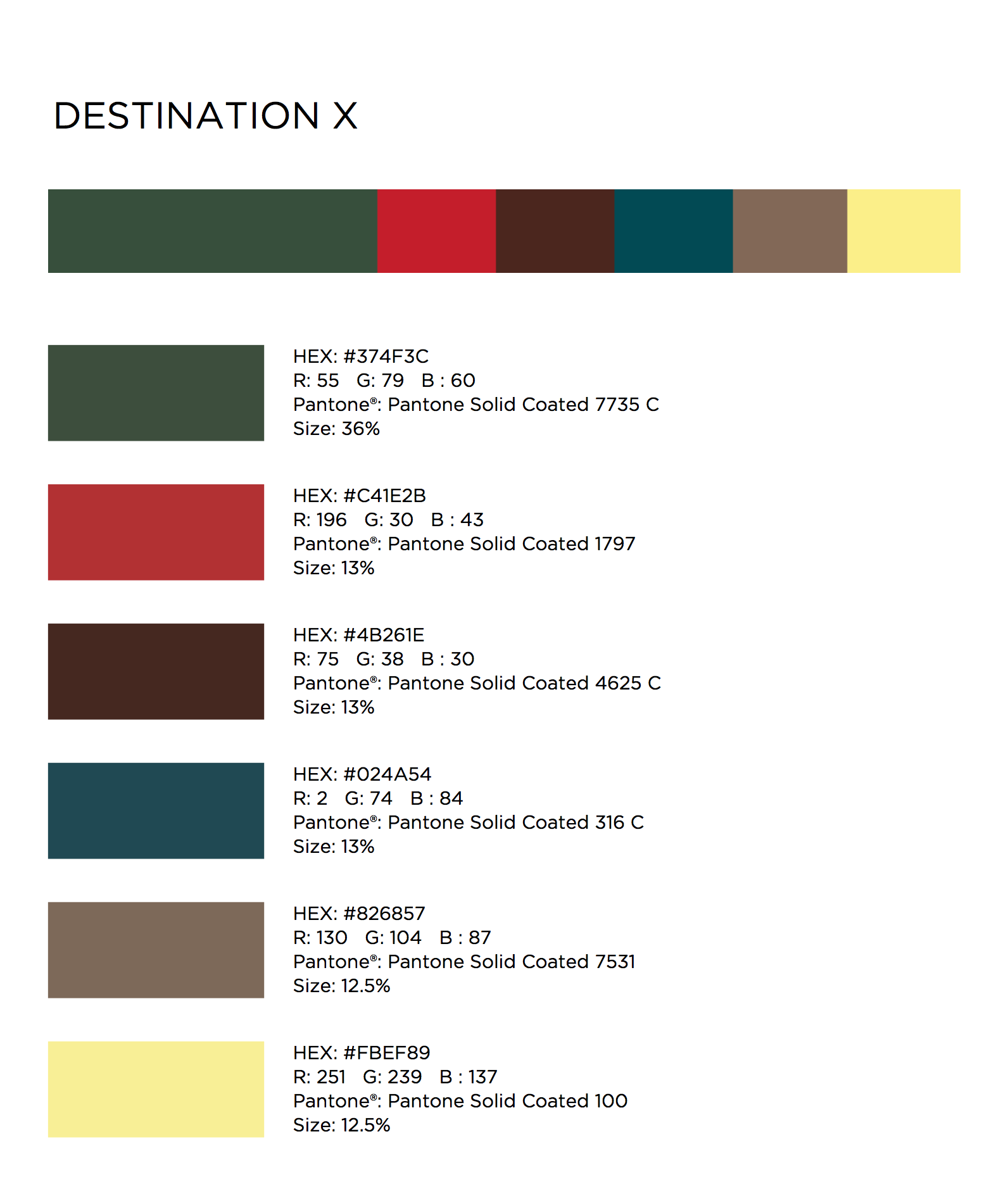 DESTINATION X Color Sources