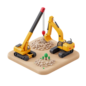 Construction site 3d icon