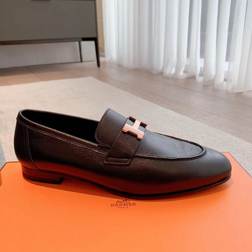 Thumbnail: Sur Commande mocassin Hermès en cuir top qualité 