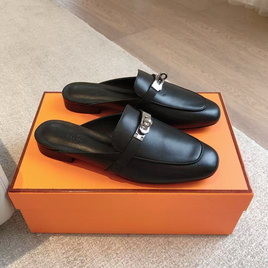  Sur Commande Mule Hermès en cuir 