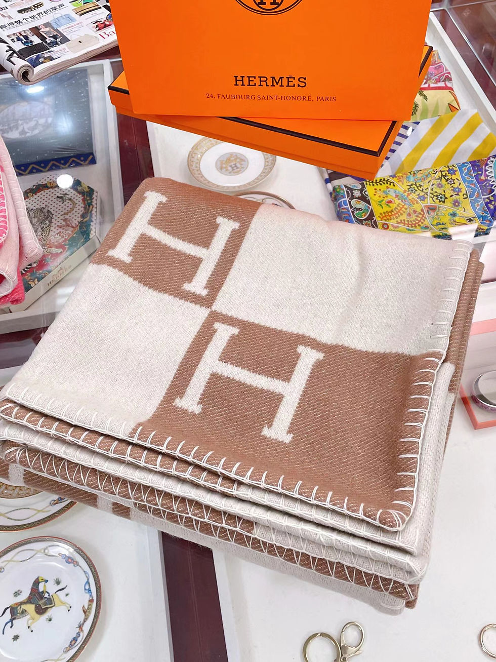 Miniature : Sur commande plaid Hermès 