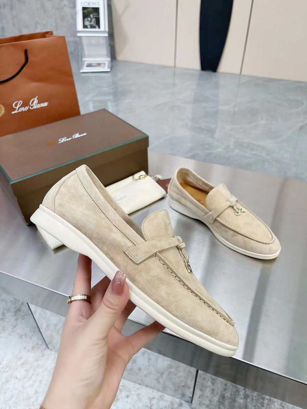 Miniature : Sur Commande mocassin Loro piana top qualité 