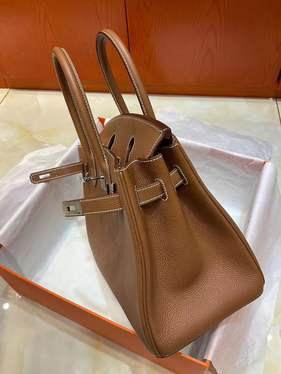 Thumbnail: Sur Commande Sac Hermès en cuir top qualité 