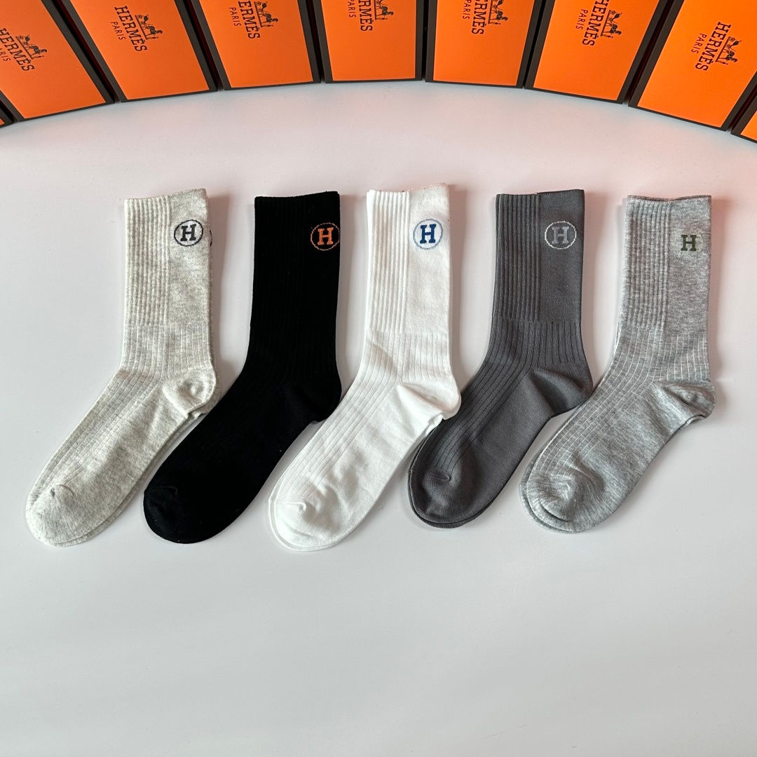 Sur Commande lot de 5 chaussettes Hermès 