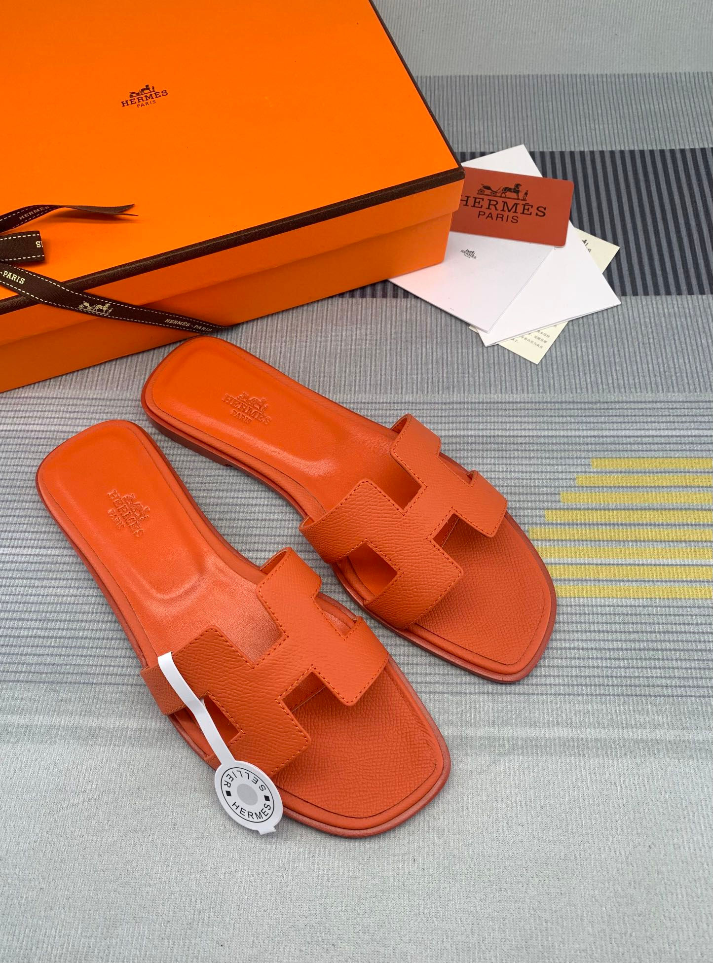Sur Commande Sandales Hermès en cuir top qualité 