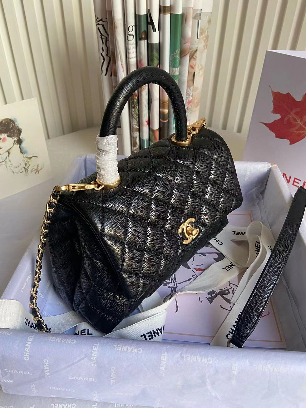 Thumbnail: Sur Commande Sac chanel en cuir top qualité