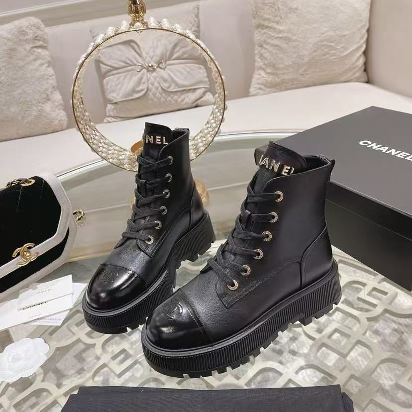 Miniature : Sur commande bottine chanel en cuir top qualité